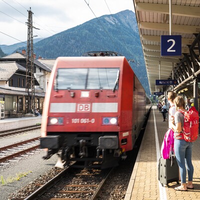 Bahnsteig am Bahnhof Mallnitz